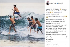 Os pros a desfrutar de uma "party wave"