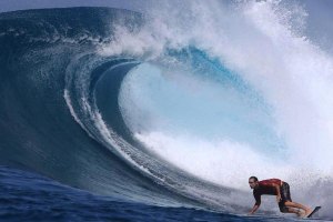 Jordan Heuer no paraíso.