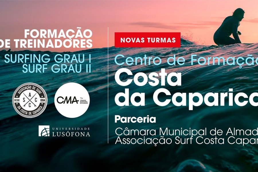 Costa da Caparica recebe novos cursos de formação de treinadores de surf da Universidade Lusófona