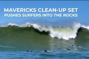 Set pesado em Mavericks arrasta surfistas para as rochas e relembra-nos que quem manda é o Oceano