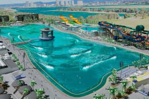 A imagem do novo complexo de surf na Austrália.