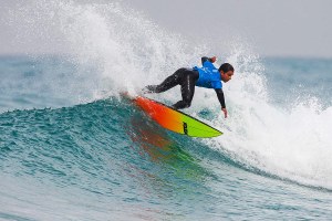Pedro Henrique em ação hoje de manhã.