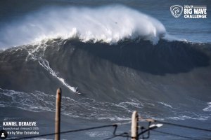 Kamiel Deraeve na Praia do Norte da Nazaré