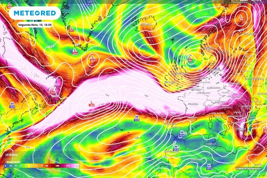 A previsão dos mapas indicam tempo estável que se avizinha.